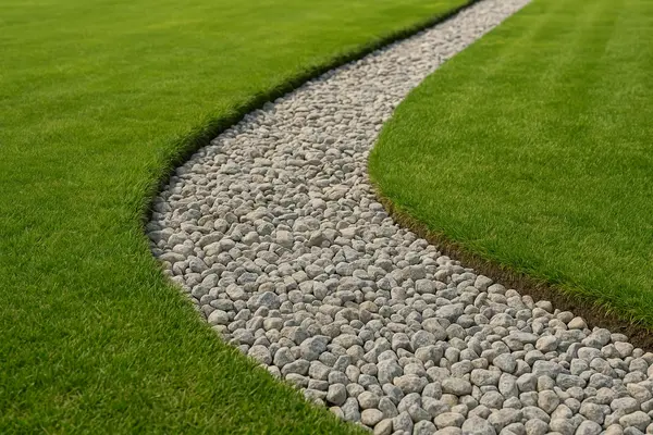 a gravel-filled ditch from Dallas French Drain Installation in Plano, TX - Plano TX